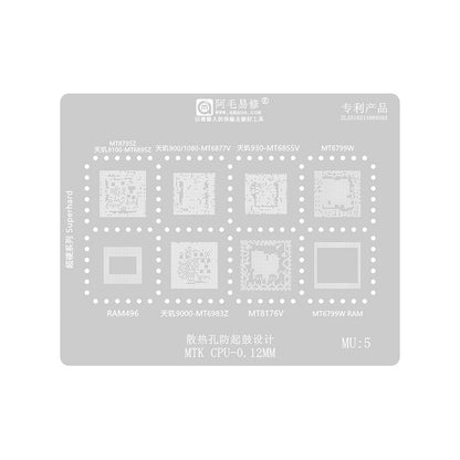 BGA Amaoe šablon za CPU MTK MU1-5