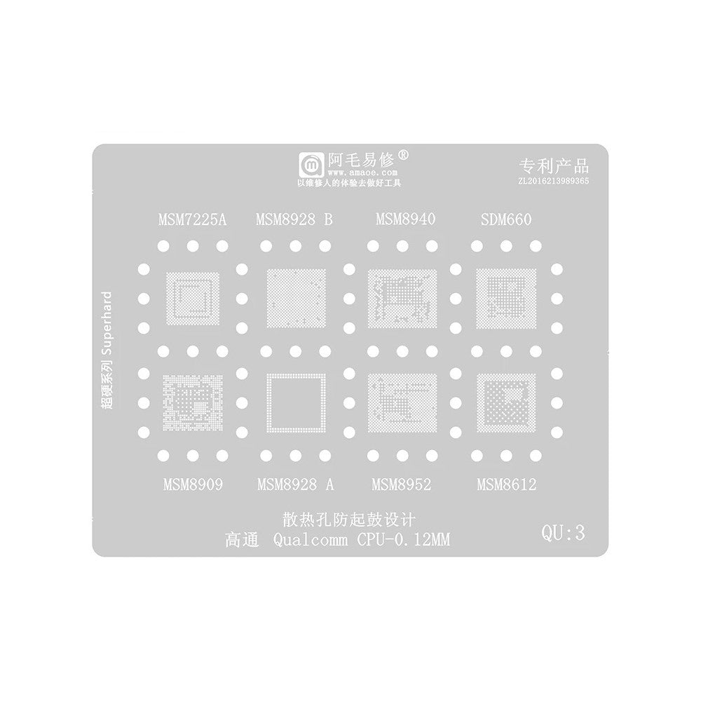 BGA šablon Amaoe za CPU Qualcomm QU1-8 Series