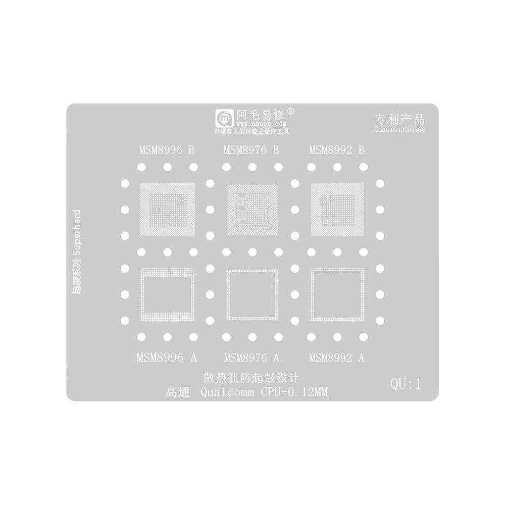 BGA šablon Amaoe za CPU Qualcomm QU1-8 Series