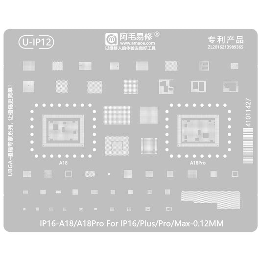 BGA sita Amaoe U-IP12 za Apple iPhone 16 seriju, CPU / Baseband / IC