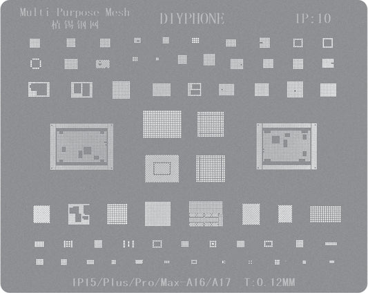 BGA DIYPhone šablon za Apple iPhone 15 seriju