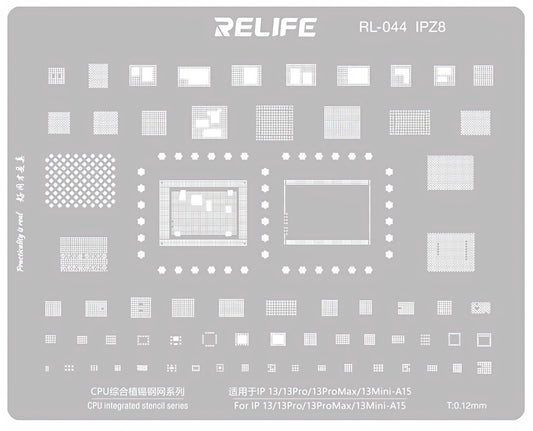 Sito BGA Relife RL-044 IPZ8 za Apple iPhone 13 / 13 Pro / 13 Pro Max / 13 mini, CPU