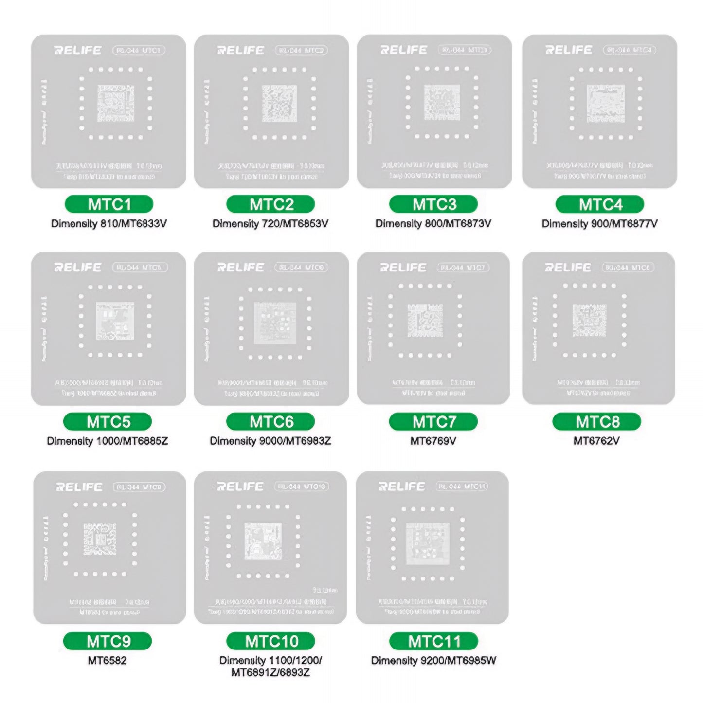 BGA šablon Relife RL-044 za Android CPU