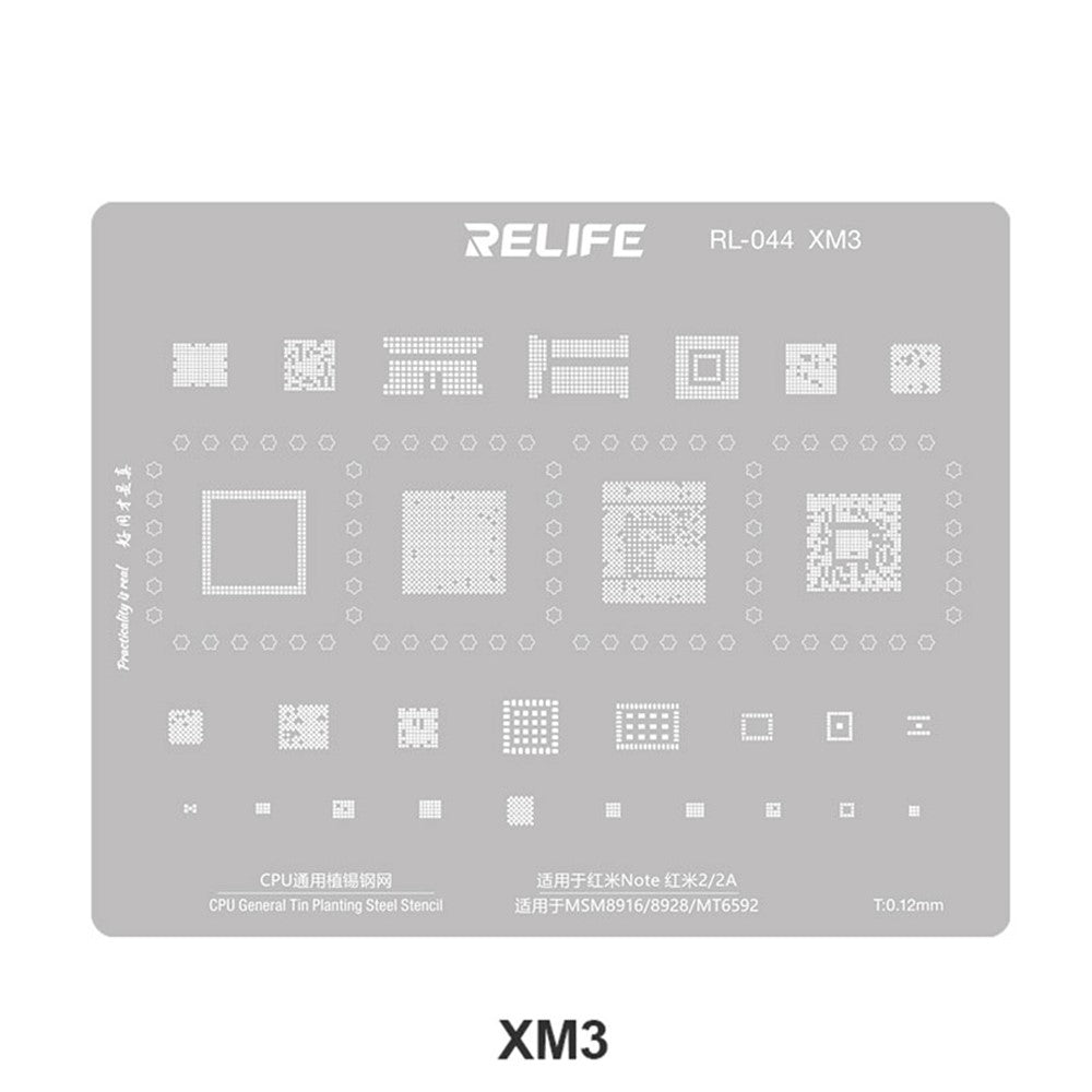 BGA šablon Relife RL-044 V2.0 za CPU Xiaomi serije