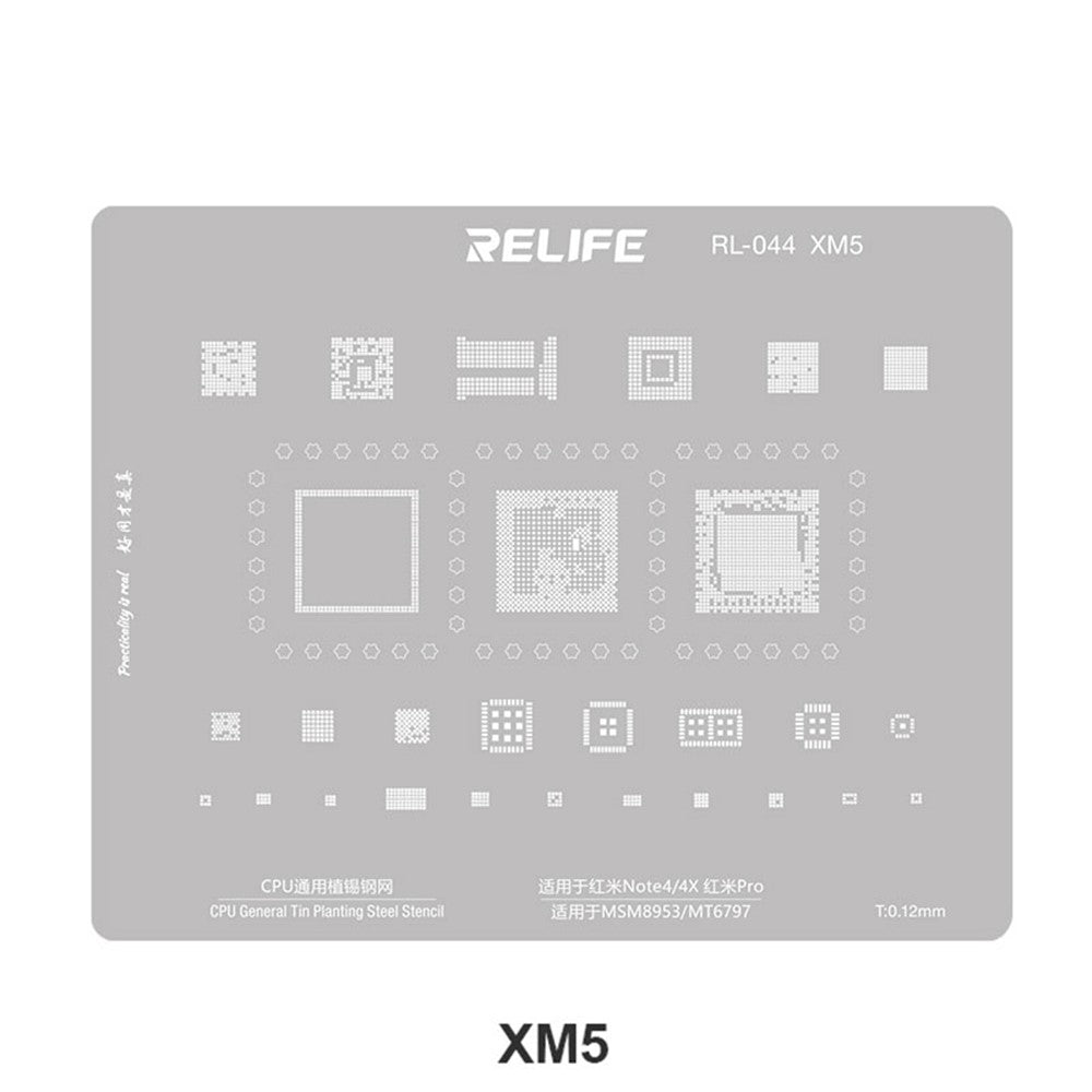 BGA šablon Relife RL-044 V2.0 za CPU Xiaomi serije