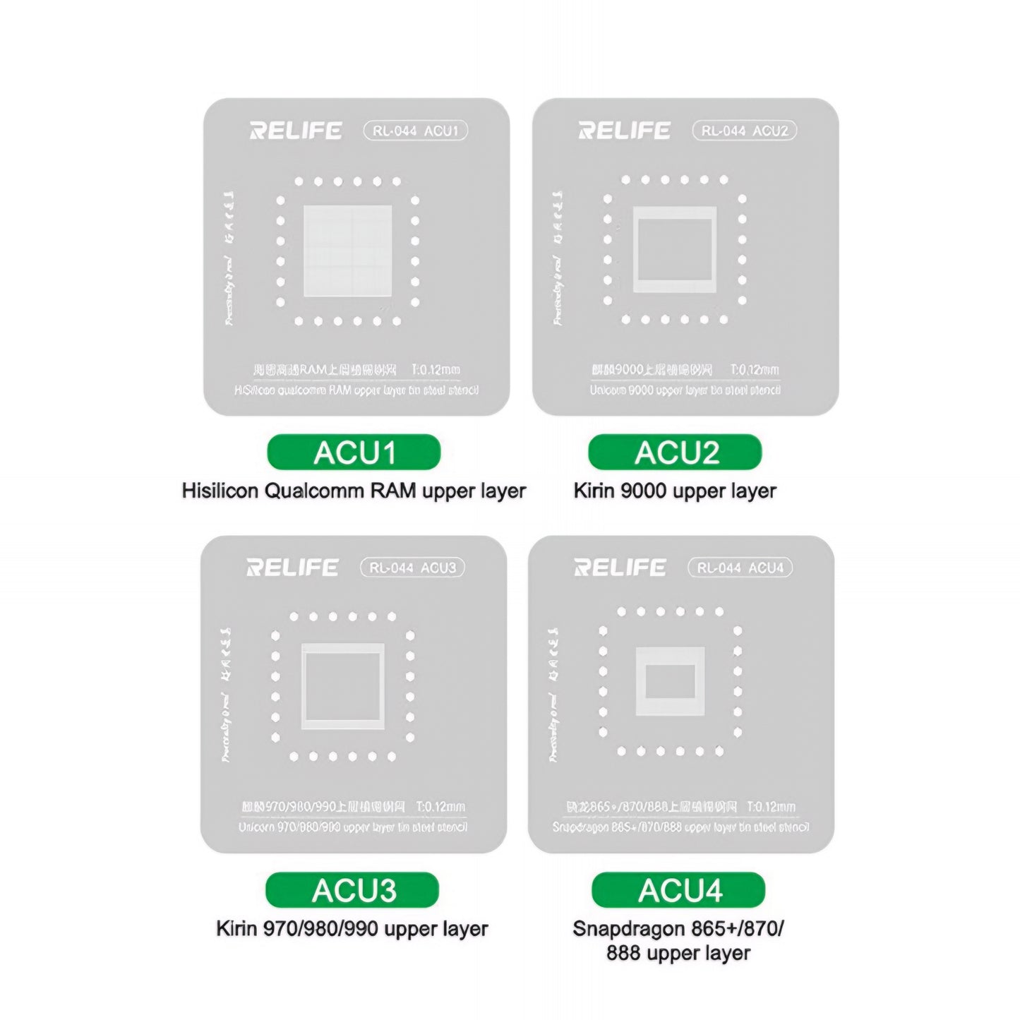 BGA šablon Relife RL-044 za Android CPU