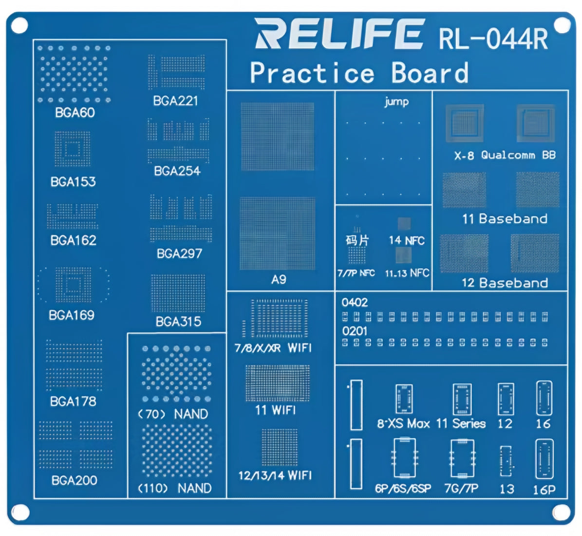 BGA ploča za vežbanje Relife RL-044R za Apple iPhone seriju