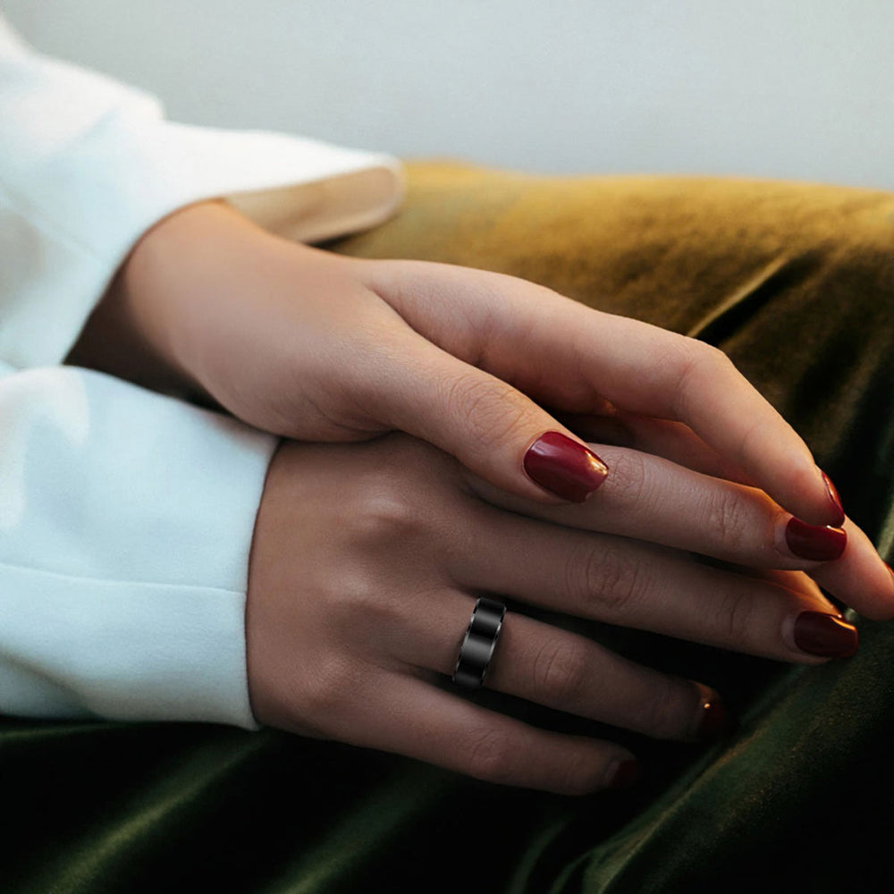 Smart Ring Techsuit R6, Veličina 8, Crna