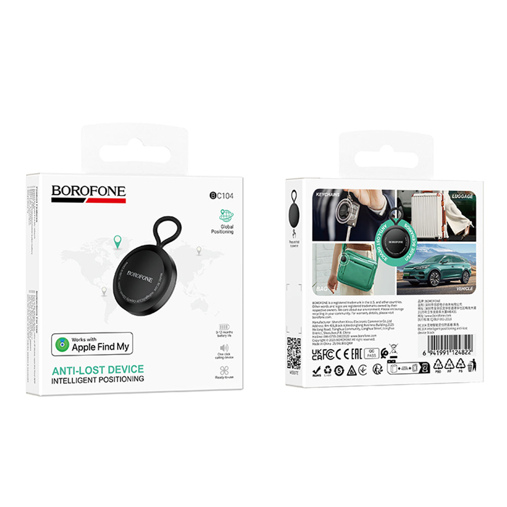 Borofone SmartTag BC104 za iOS Series, Crna