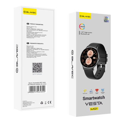 Smartwatch Blavec M01 Vesta Call, Crna