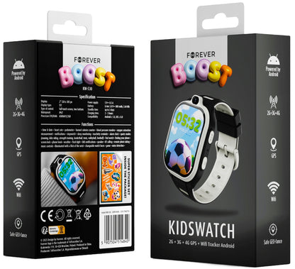 Smartwatch Forever Kids Boost KW-530 Call, Crna