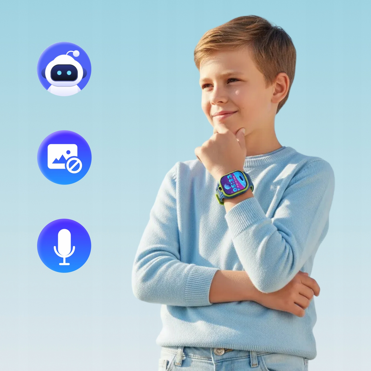 Smartwatch Forever Kids Boost KW-530 Call, Plava