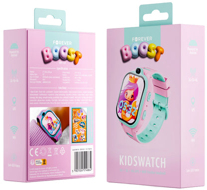 Smartwatch Forever Kids Boost KW-530 Call, Roze