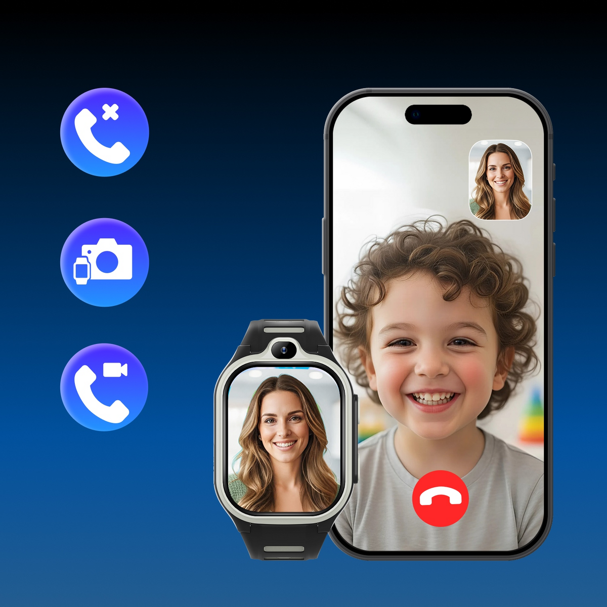 Smartwatch Forever Kids Boost KW-530 Call, Crna