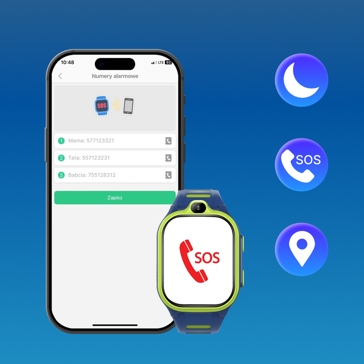 Smartwatch Forever Kids Boost KW-530 Call, Plava