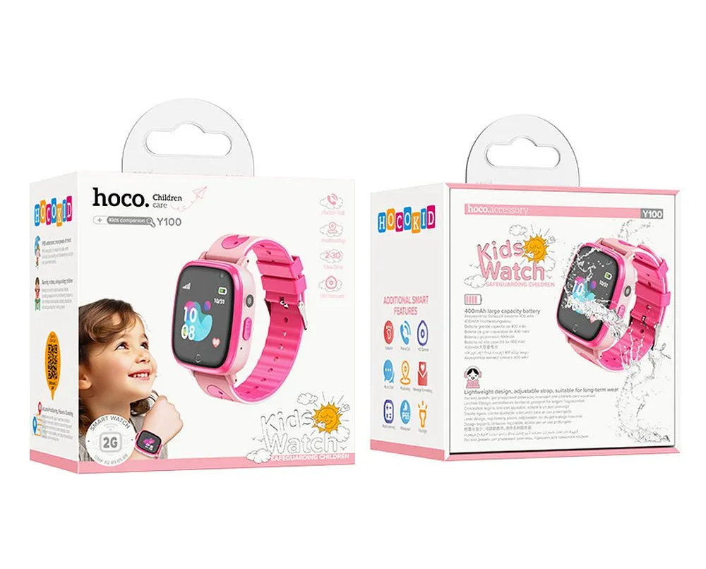Smartwatch HOCO Y100 Kids, Roze