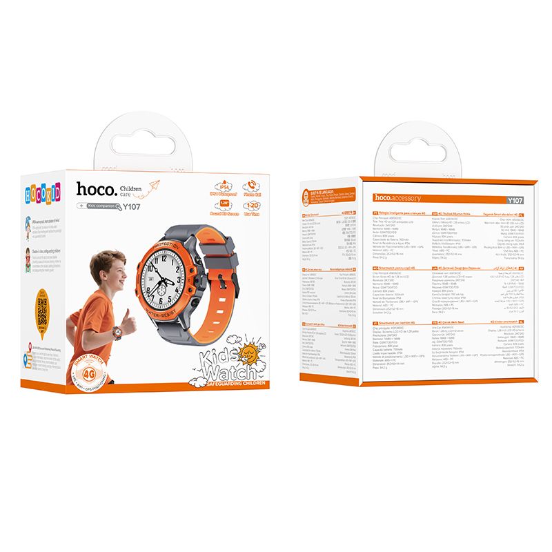 Smartwatch HOCO Y107 Kids Call, Narandžasti