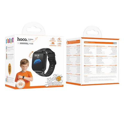 Pametni sat HOCO Y108 Kids Call, Crna