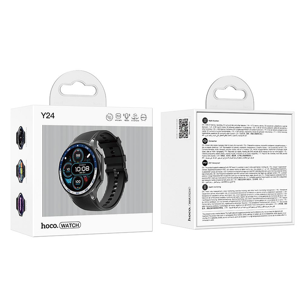 Smartwatch HOCO Y24 Call, Crni