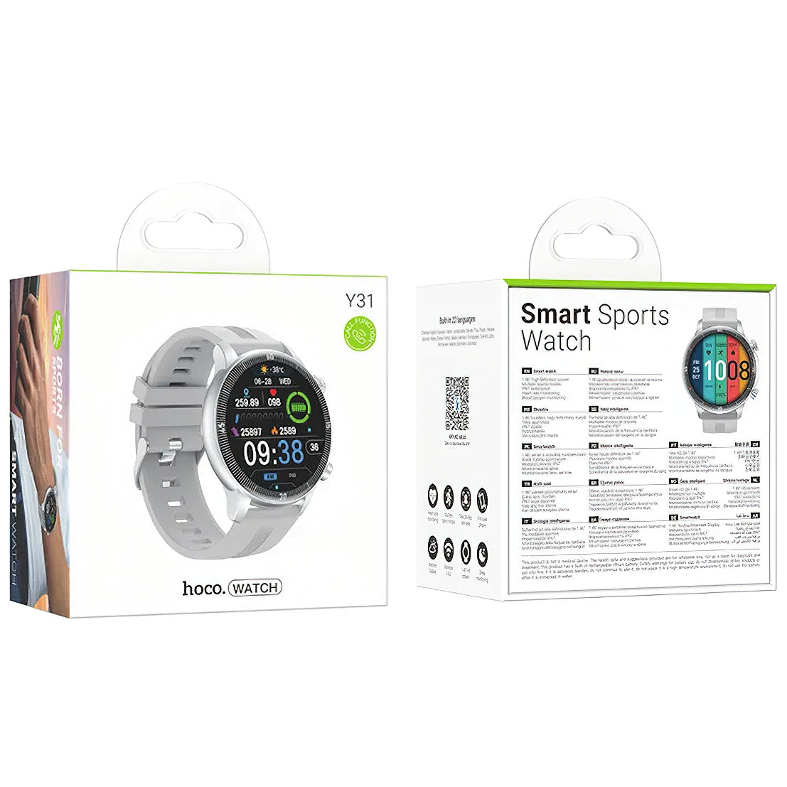 Smartwatch HOCO Y31 Call, Srebrni