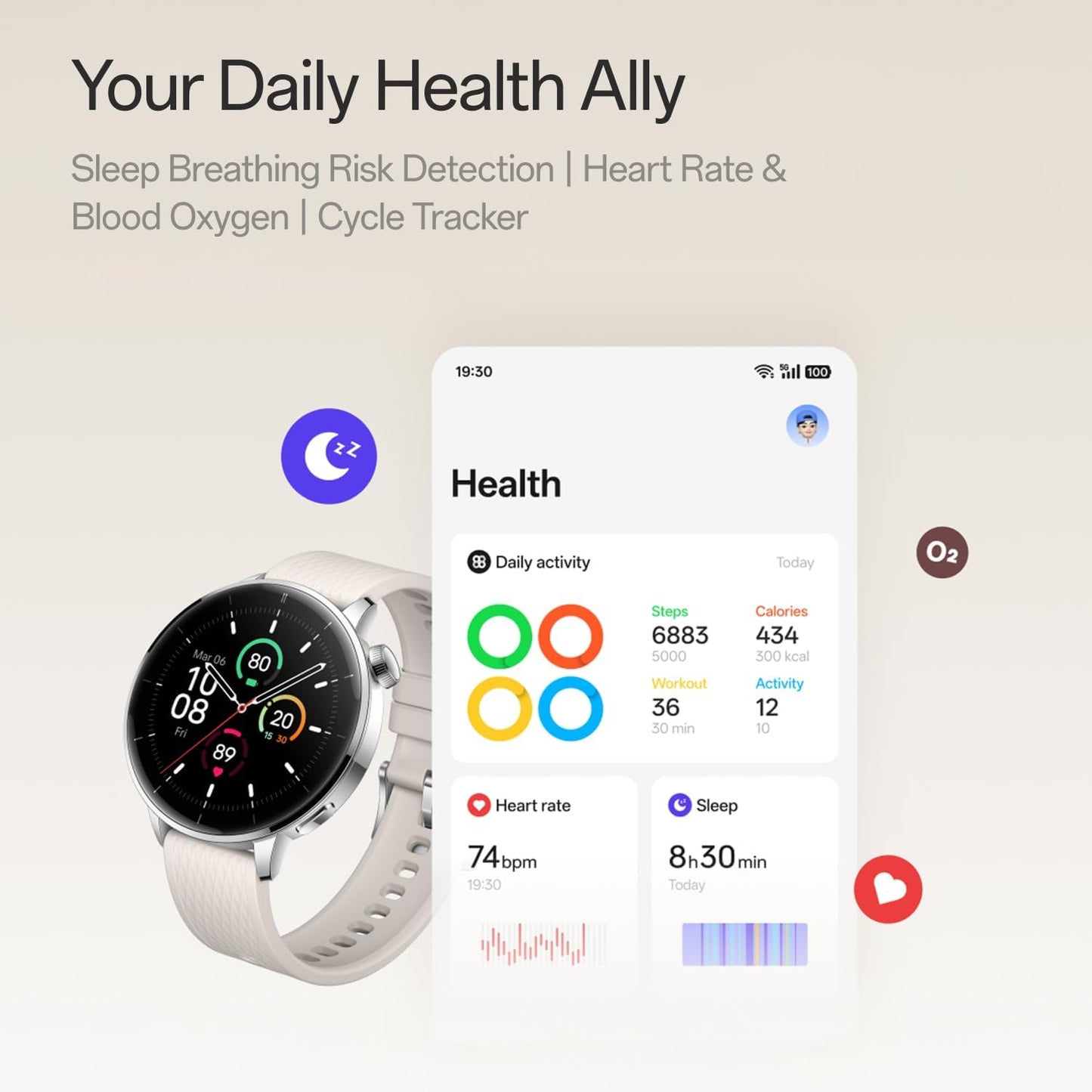 Pametni sat OnePlus Watch 3, 43mm, Crna 5491100421