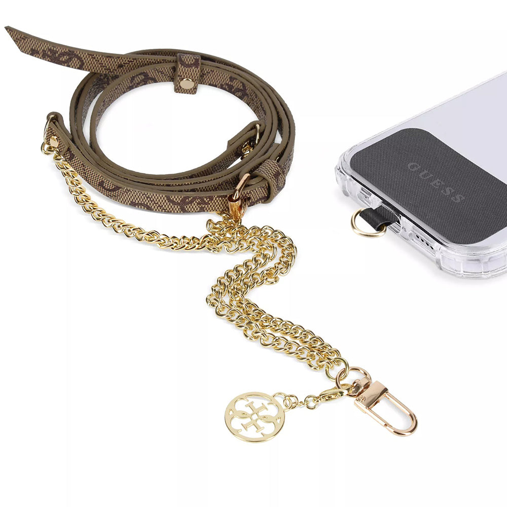 Kaiš za telefon Guess 4G Chain CBDY, Braon