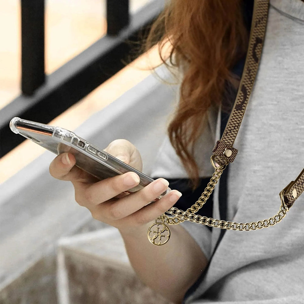 Kaiš za telefon Guess 4G Chain CBDY, Braon