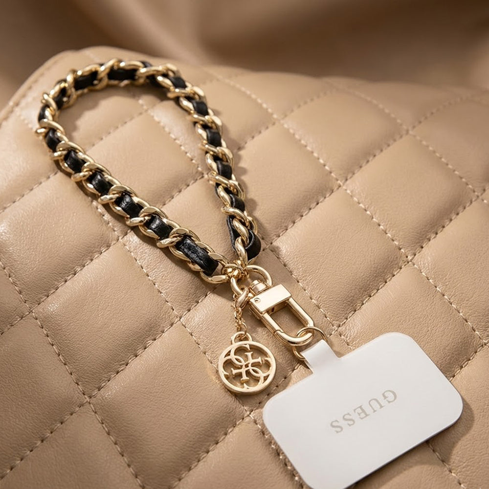 Snur Telefon Guess Saffiano 4G Charm, Crni