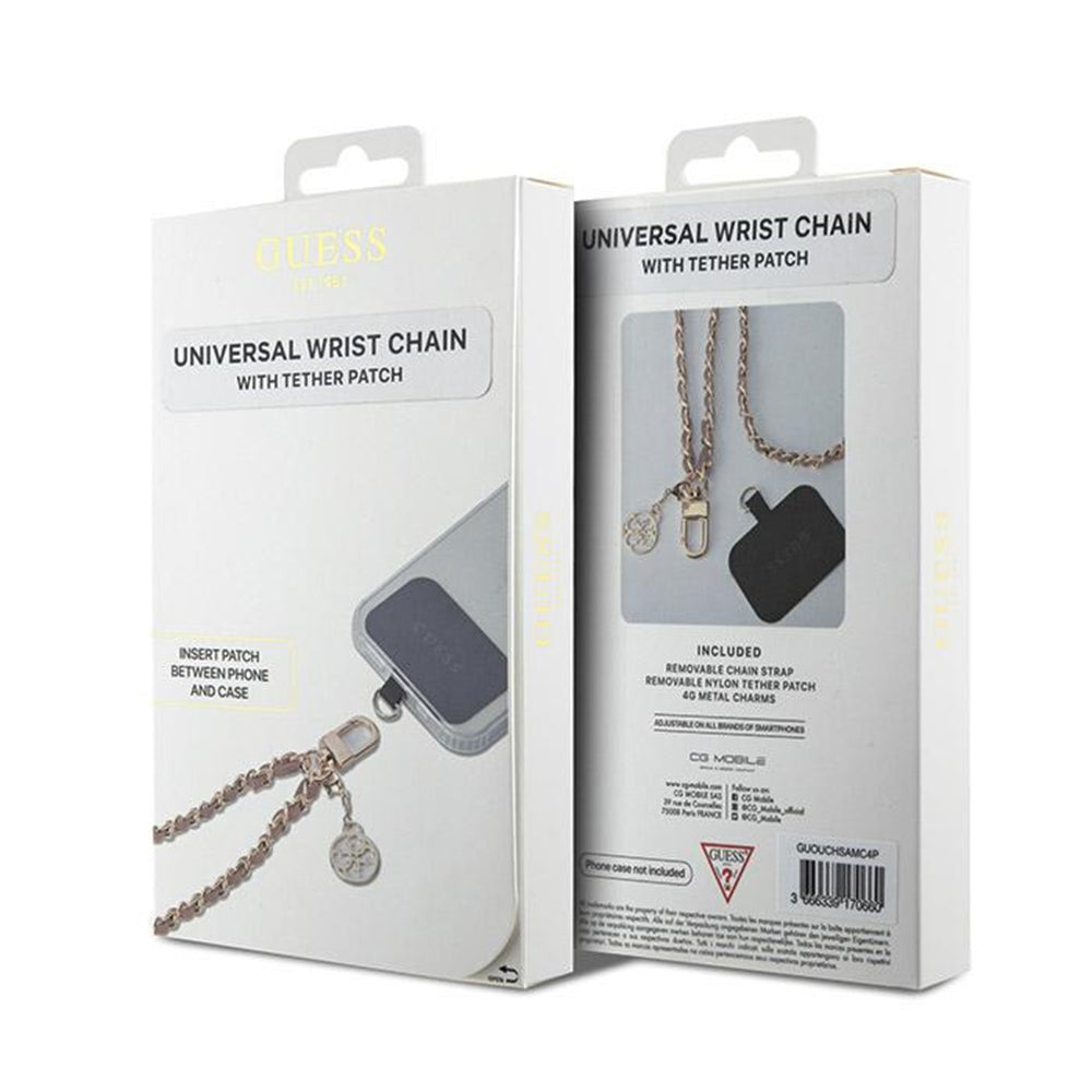 Snur Telefon Guess Saffiano 4G Charm, Crni