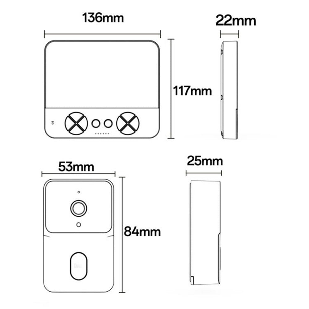 Zvono Yesido KM27, Wi-Fi, 2K, Belo