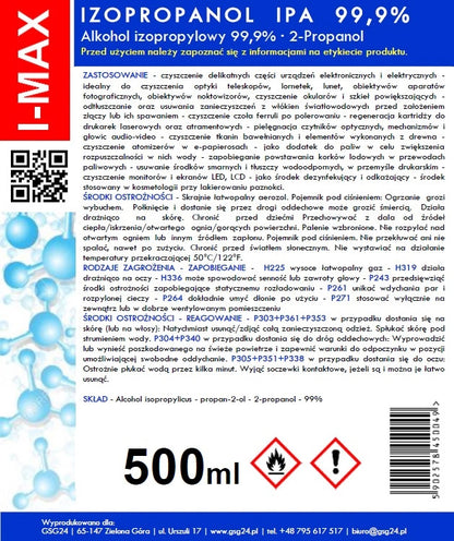 Spray za čišćenje izopropil alkoholom GSG24 I-Max, 500ml