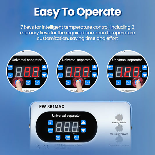 Display Separation Station Touchscreen Display Forward FW-361 Max 