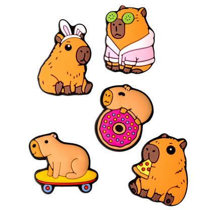 Sticker 3D OEM Capybara za Futrolu Telefona / Tableta, Set 5 komada, Višebojno