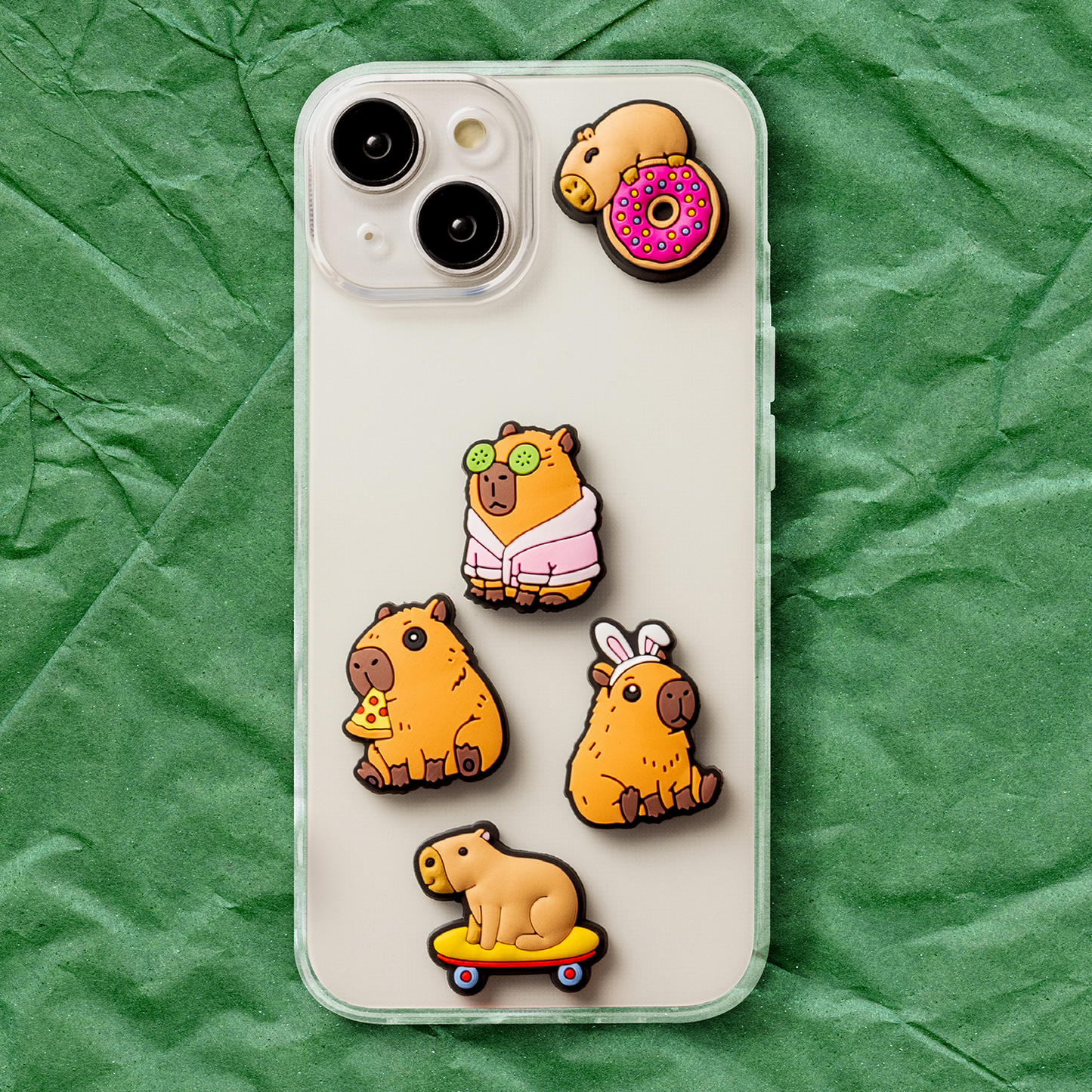 Sticker 3D OEM Capybara za Futrolu Telefona / Tableta, Set 5 komada, Višebojno
