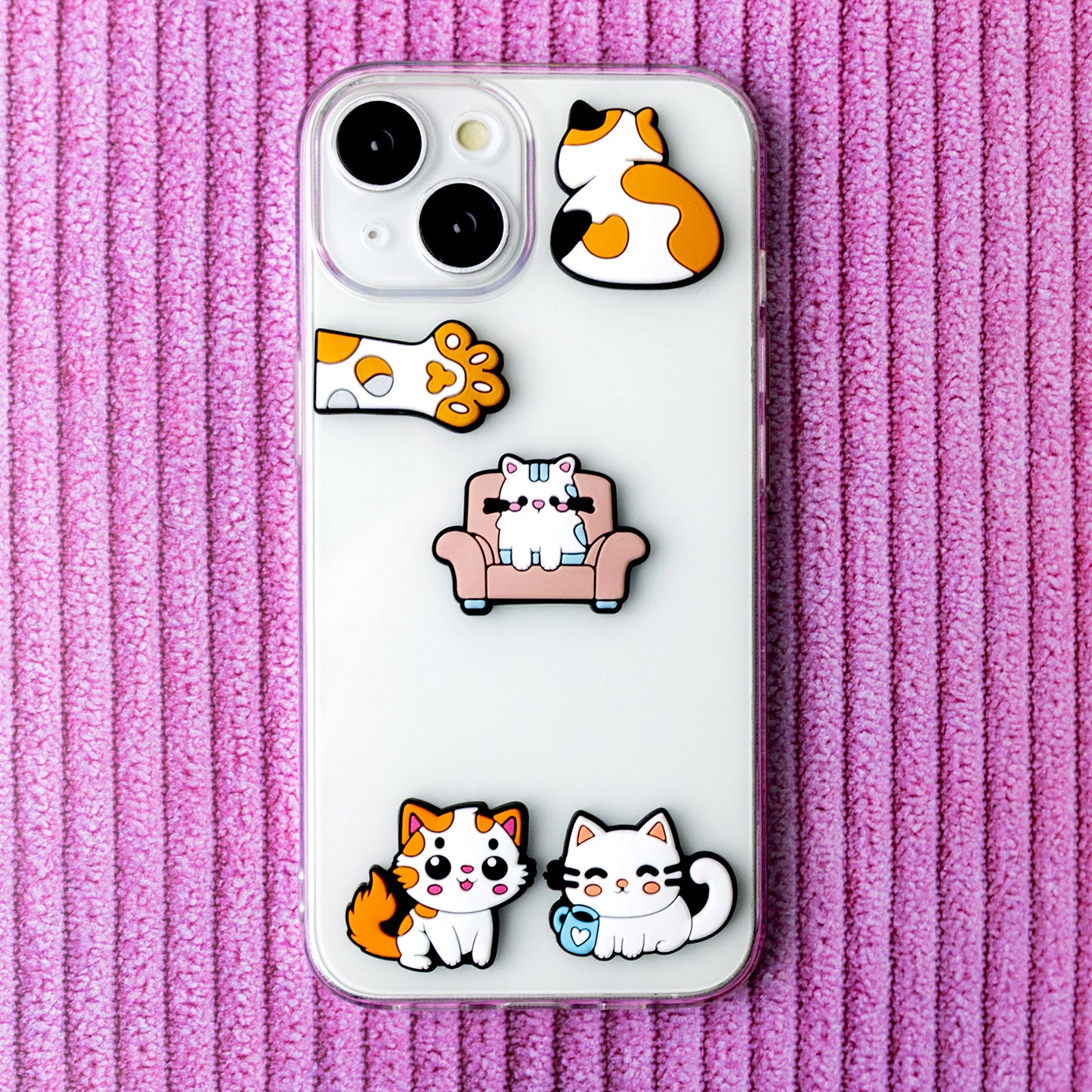 3D OEM nalepnica Mačka za futrolu telefona / tableta, set od 5 komada, raznobojno