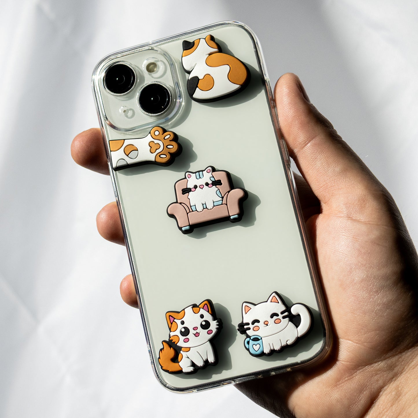 3D OEM nalepnica Mačka za futrolu telefona / tableta, set od 5 komada, raznobojno