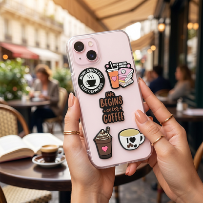 3D nalepnica OEM Coffee za futrolu telefona / tableta, set od 5 komada, raznobojno