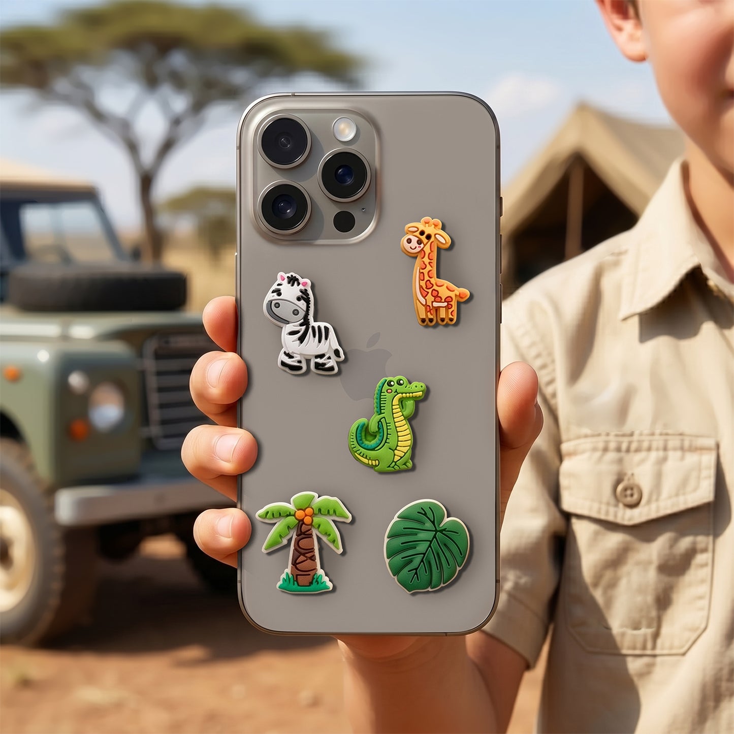 3D OEM Jungle nalepnica za futrolu telefona / tableta, set od 5 komada, više boja