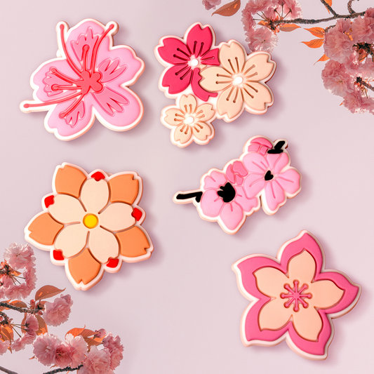 3D nalepnica OEM Pink Blossom za futrolu telefona / tableta, set od 5 komada, više boja