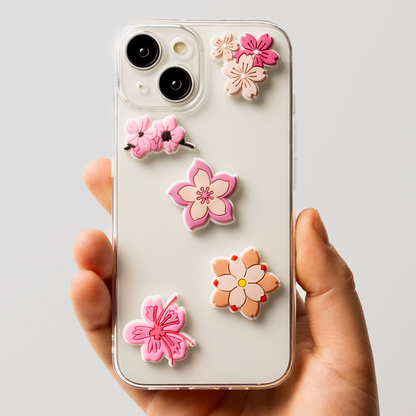 3D nalepnica OEM Pink Blossom za futrolu telefona / tableta, set od 5 komada, više boja