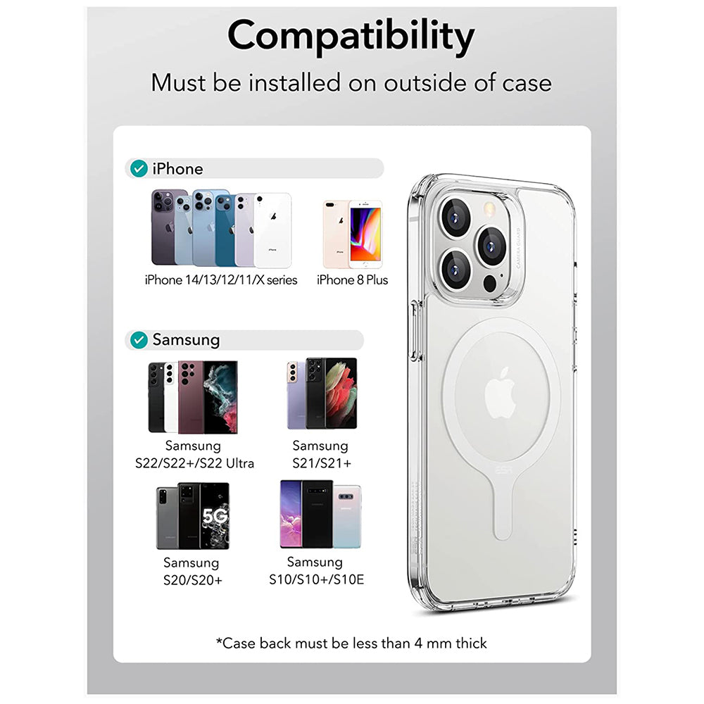 Metalik nalepnica ESR HaloLock, Set 2 komada, Bela