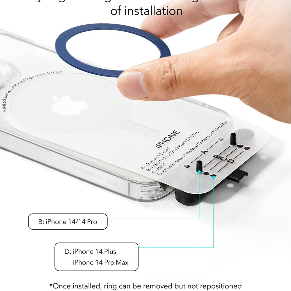 Stiker Metalik ESR HaloLock, Set 2 komada, Plavi