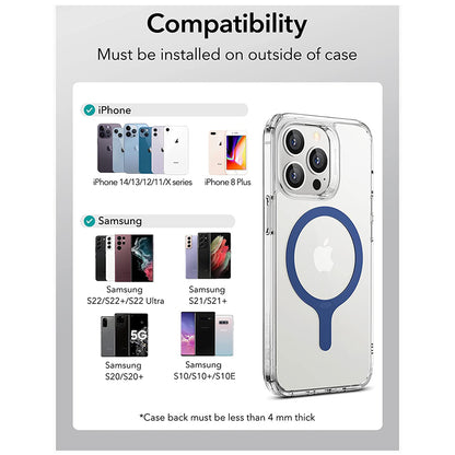 Stiker Metalik ESR HaloLock, Set 2 komada, Plavi