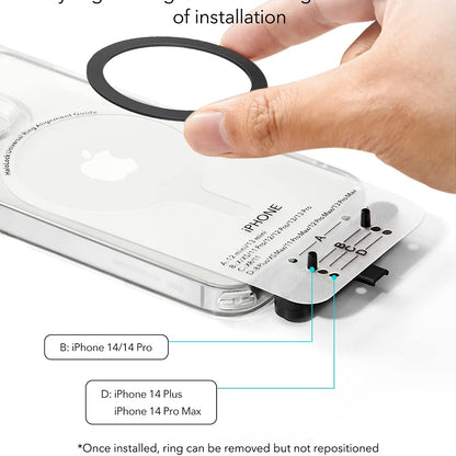 Metalna nalepnica ESR HaloLock, Set 2 komada, Crna