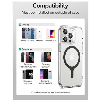 Metalna nalepnica ESR HaloLock, Set 2 komada, Crna