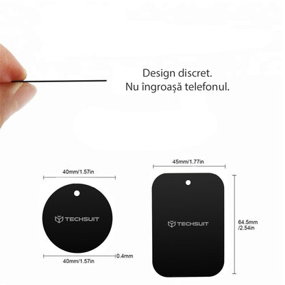 Stiker Metalik Techsuit MP03 2in1, Crni