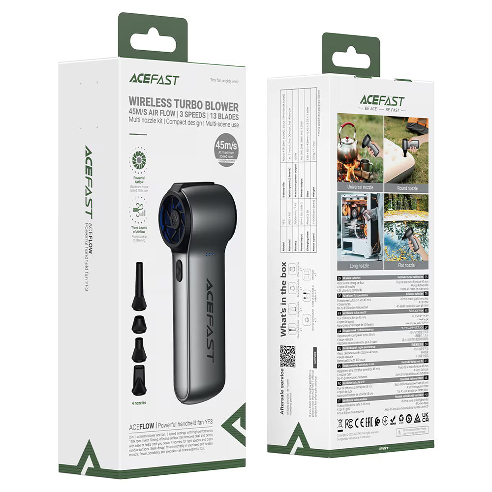 Ventilator Acefast YF3, Siva