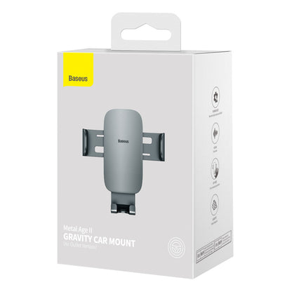 Auto nosač Baseus Metal Age II, 4.7inch - 6.7inch, Sivi SUJS000013