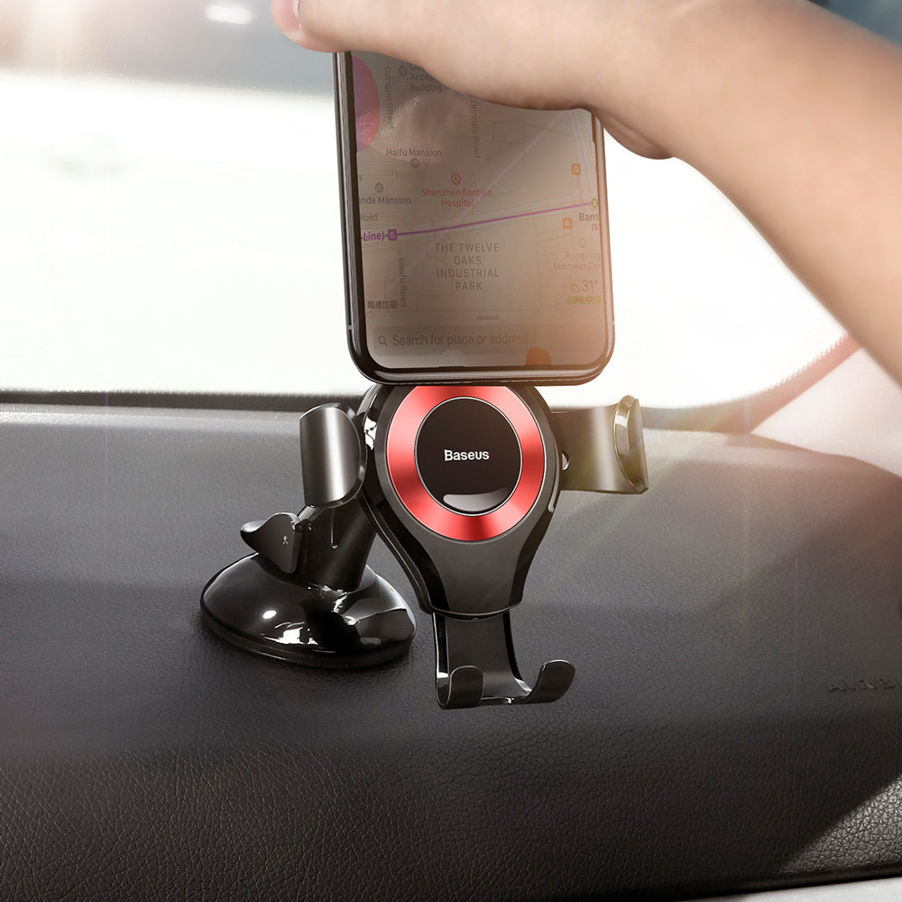 Baseus Osculum Gravity Car Mount, 63mm - 85mm, Red SUYL-XP09 