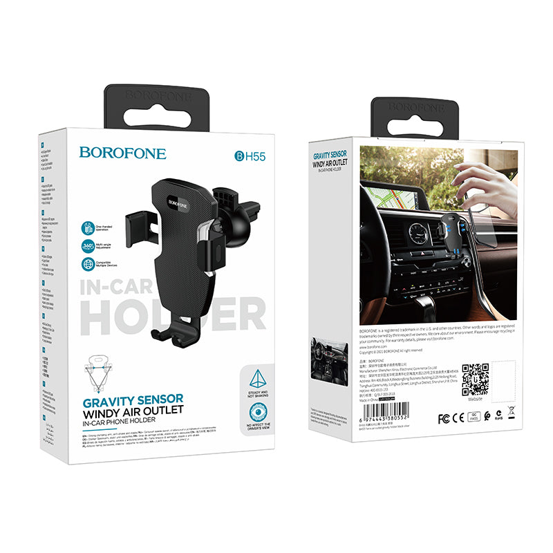 BH55 Fenix Gravity BH55 Car Holder, 4.5inch - 6.7inch, Black 